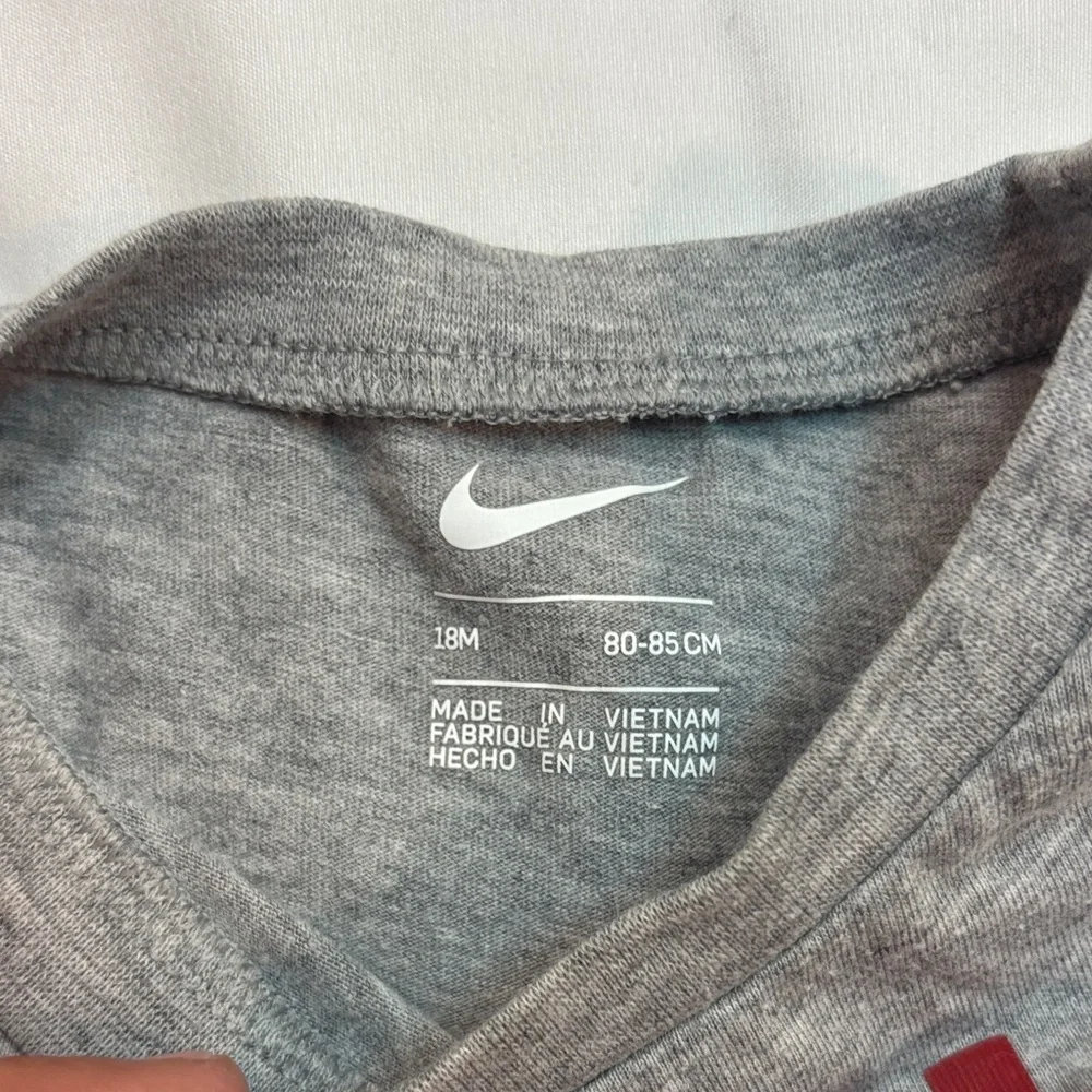 Set of 3 Nike Kids' Gray and Red Graphic Tees size 18m (red has no size tag)
